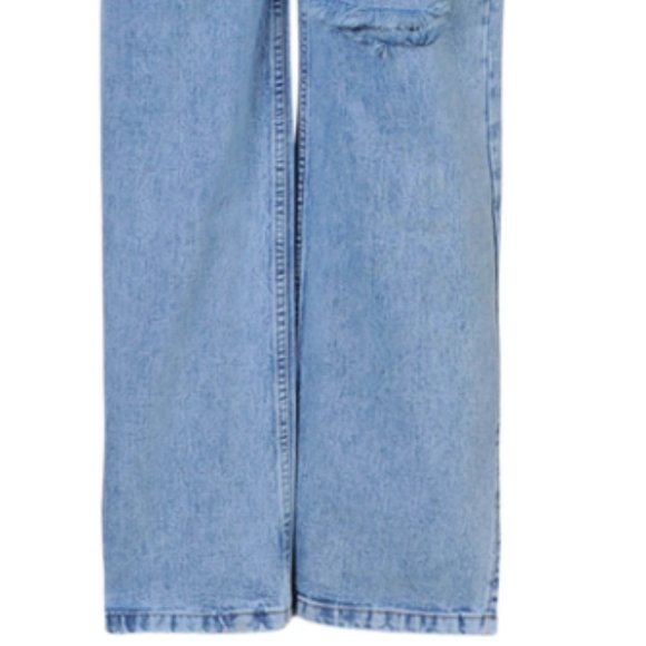 Boohoo Acid Wash Rip Split Hem mom Jeans - Picture 6 of 8